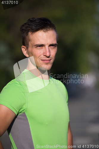 Image of Portrait Of young Male Runner