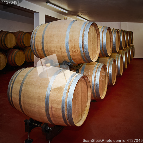 Image of Barrels with Wine