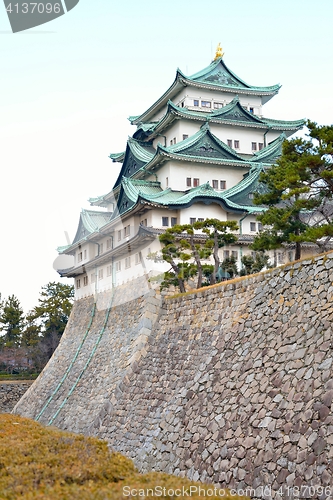 Image of Nagoya castle and moat in Japan