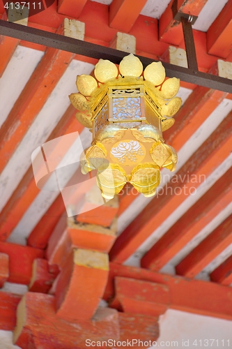 Image of Golden lantern in Daigo-ji temple in Kyoto, Japan