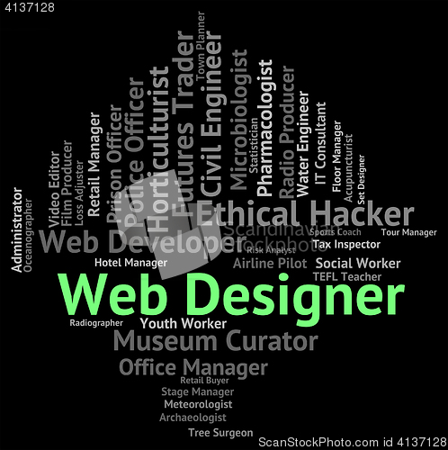 Image of Web Designer Indicates Recruitment Www And Words