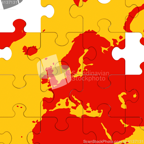 Image of Europe Map Showing European Travelling 