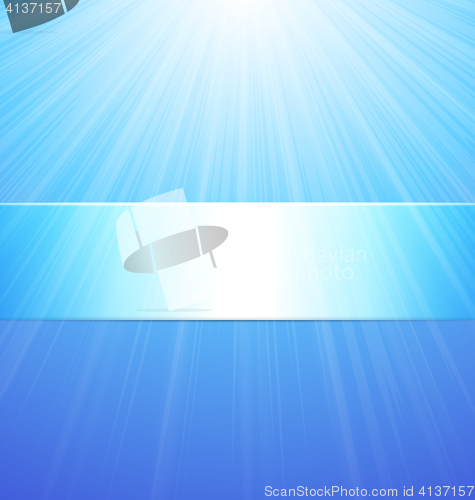 Image of Abstract Blue Sunshine Background