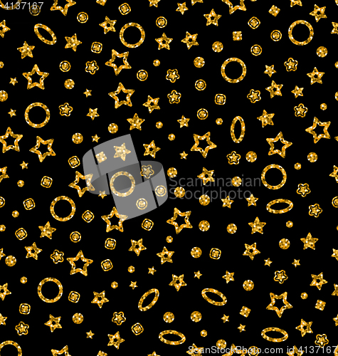 Image of Golden Glittering Seamless Pattern