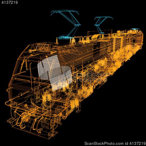 Image of train.3D illustration