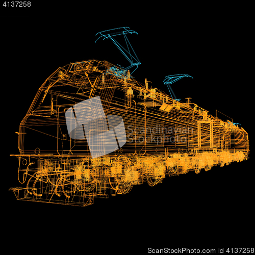 Image of train.3D illustration