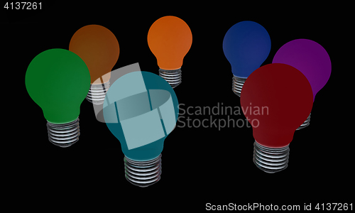 Image of lamps. 3D illustration