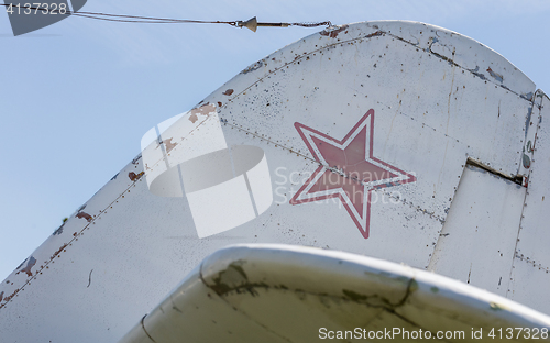 Image of Star symbol on an old warplane