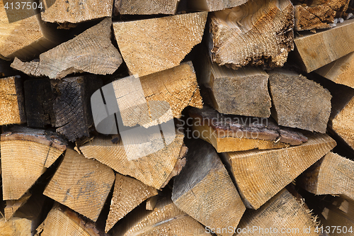Image of Wooden stacks, firewood