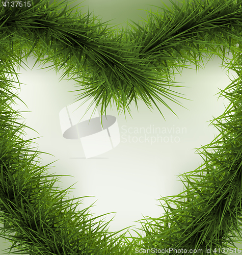 Image of Christmas Background  heart shaped wreath