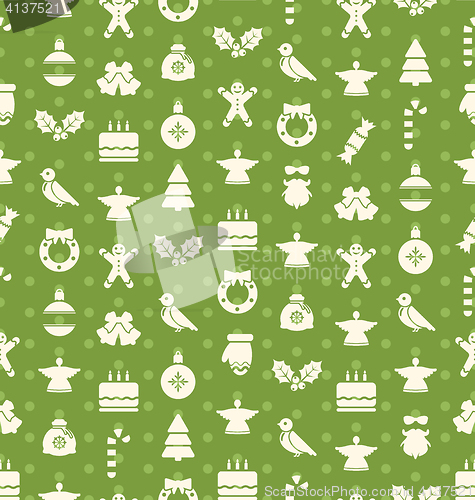 Image of Christmas and New Year Seamless background pattern
