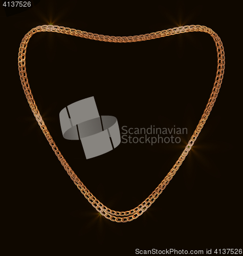 Image of Jewelry Golden Chain of Heart Shape