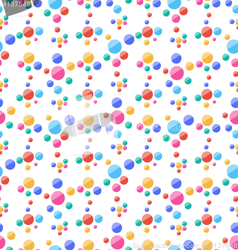 Image of Seamless Pattern with Colorful Circles, Party Background