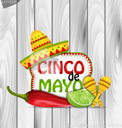 Image of Holiday Greeting Background for Cinco De Mayo 
