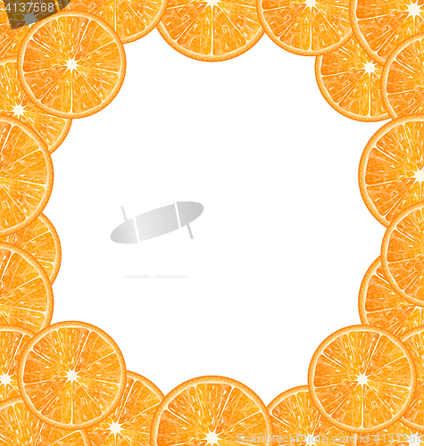 Image of Abstract Frame with Sliced Oranges