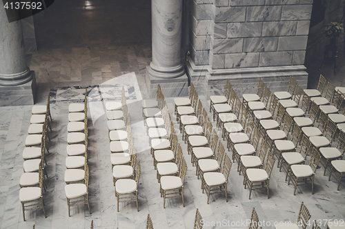 Image of Empty chairs in an elegant room