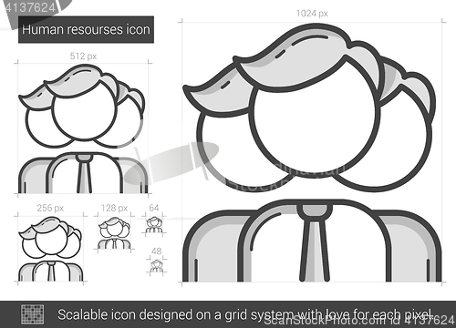 Image of Human resources line icon.
