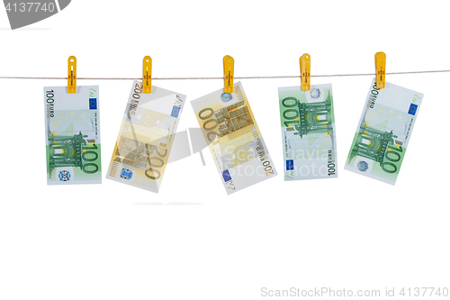 Image of Money On Clothesline