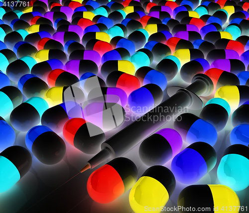 Image of Tablets background. 3D illustration