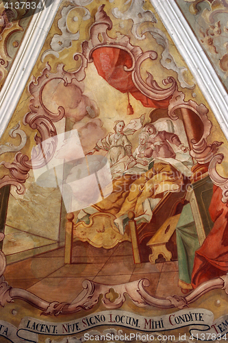 Image of Fresco painting on the ceiling of the church