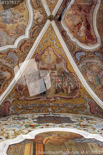 Image of Fresco painting on the ceiling of the church