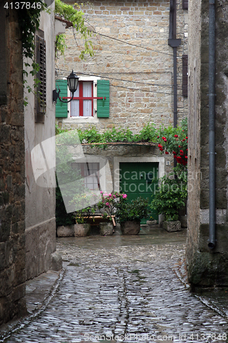 Image of Street in small town Groznjan in Istra, Croatia