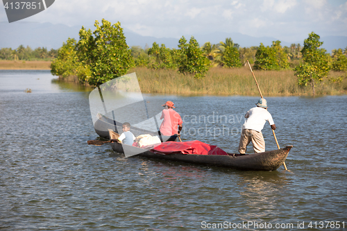 Image of Life in madagascar countryside on river