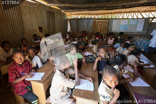 Image of Malagasy school children in classroom