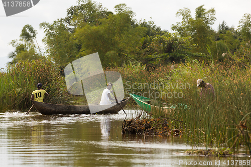 Image of Everyday life in madagascar countryside on river