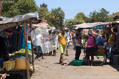 Image of Malagasy peoples on marketplace in Madagascar