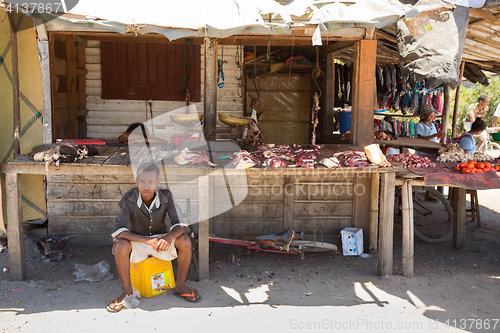 Image of Malagasy peoples on marketplace in Madagascar