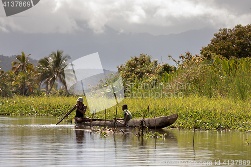 Image of Everyday life in madagascar countryside on river