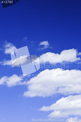 Image of Blue sky with white clouds