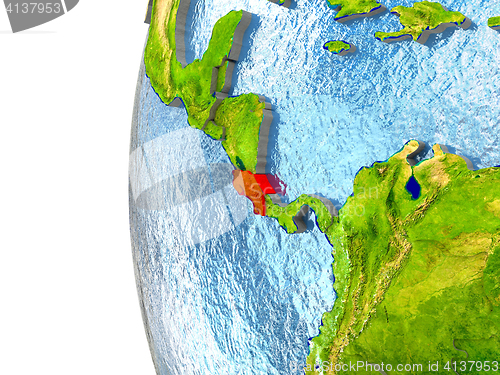 Image of Mexico on globe