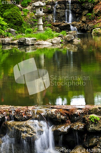 Image of Cascading waterfall and pond