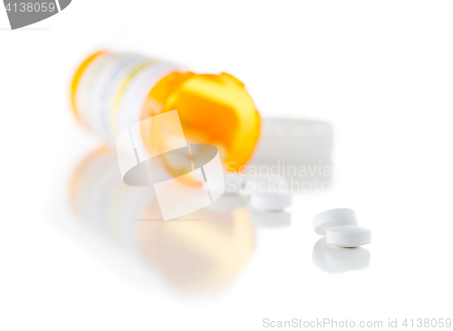 Image of Non-Proprietary Medicine Prescription Bottle and Spilled Pills I