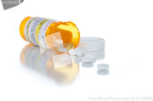 Image of Non-Proprietary Medicine Prescription Bottle and Spilled Pills I