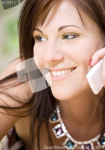Image of woman with white phone