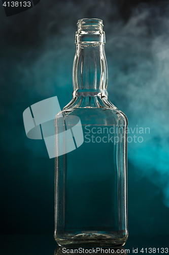 Image of Empty colorless glass bottle