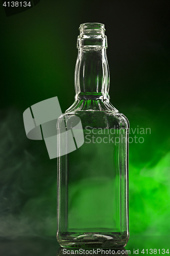 Image of Empty colorless glass bottle