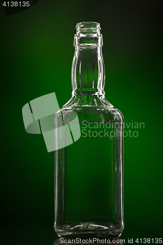 Image of Empty colorless glass bottle