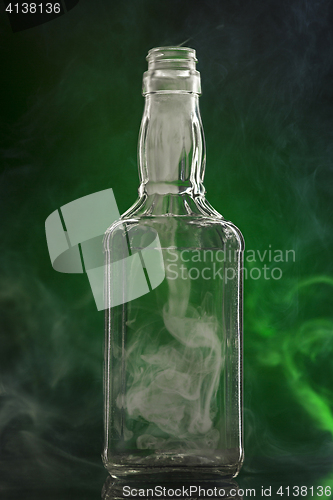 Image of Empty colorless glass bottle