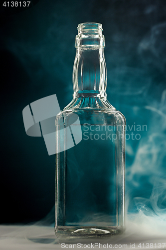 Image of Empty colorless glass bottle