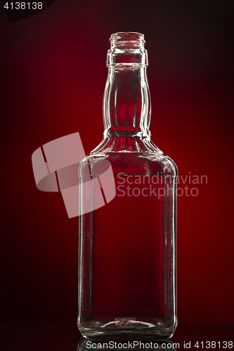 Image of Empty colorless glass bottle