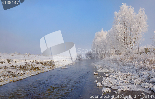 Image of Winter river on a sunny day