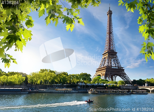 Image of Seine and Eiffel Tower