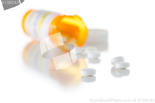 Image of Non-Proprietary Medicine Prescription Bottle and Spilled Pills I