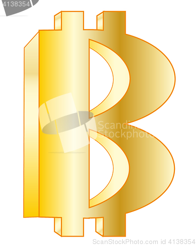 Image of Symbol of virtual currency bitcoin