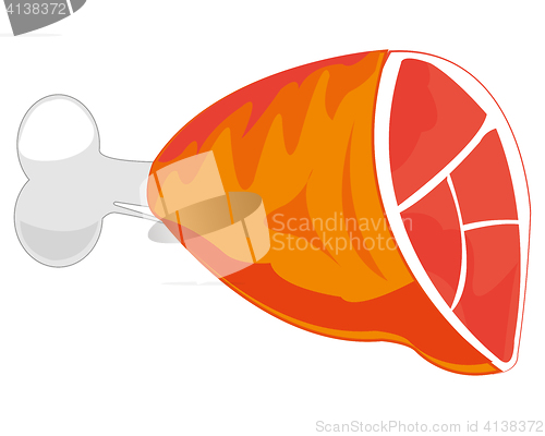 Image of Ham of meat with bone