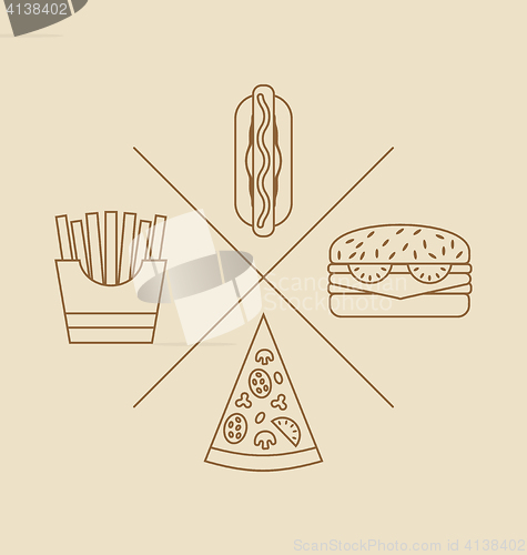 Image of Illustration Design elements for Logo of Fast Food